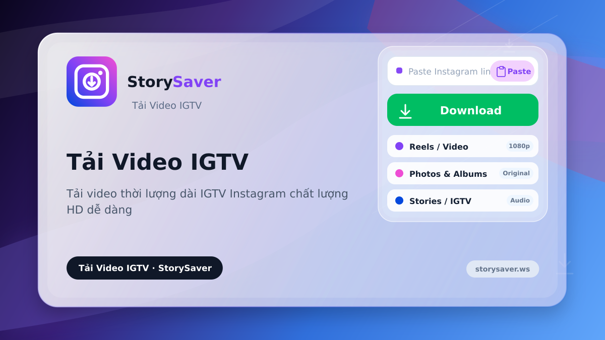 Tải Video IGTV