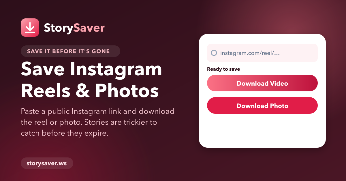 How to save Instagram Stories and Reels with StorySaver
