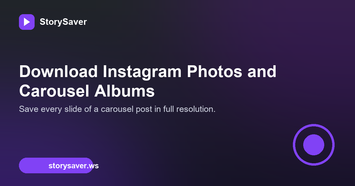 How to Download Instagram Photos and Full Carousel Albums