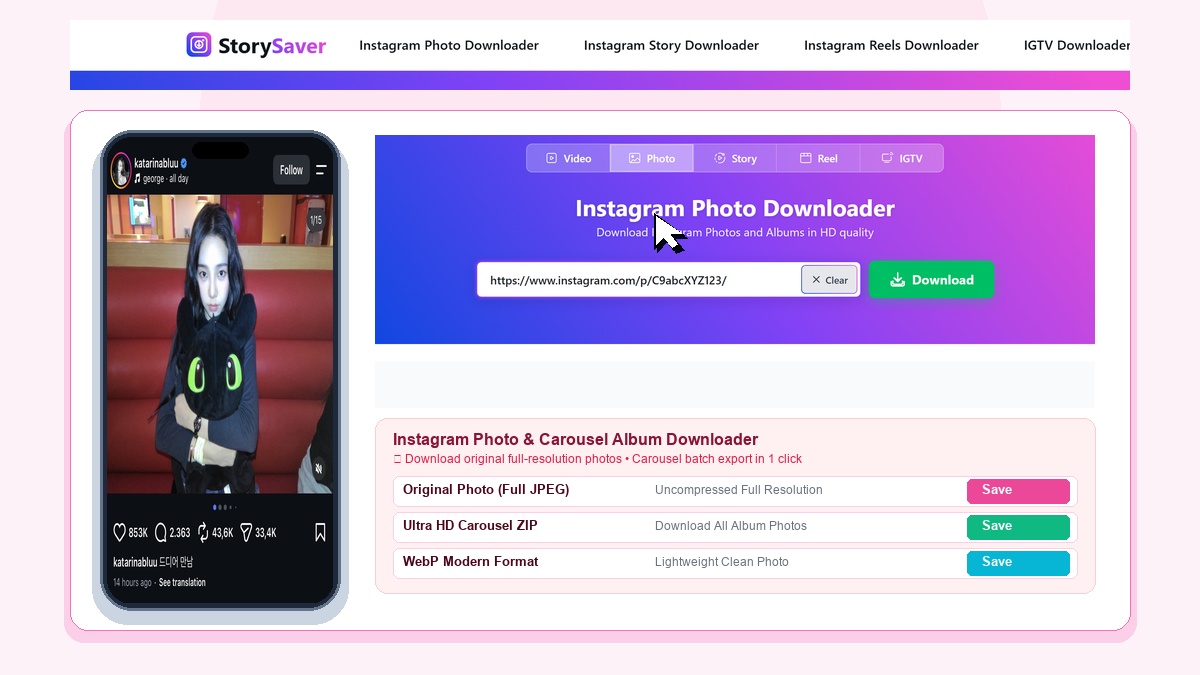 StorySaver EN Photo Downloader