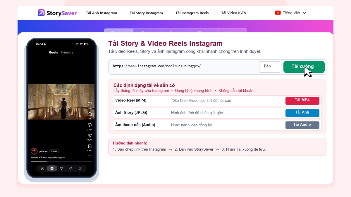 StorySaver VI Instagram Downloader